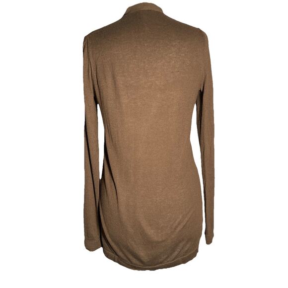 Ann Taylor Sweater Women’s Small Brown Cashmere Blend Ribbed Hem and Sleeves - Picture 4 of 5